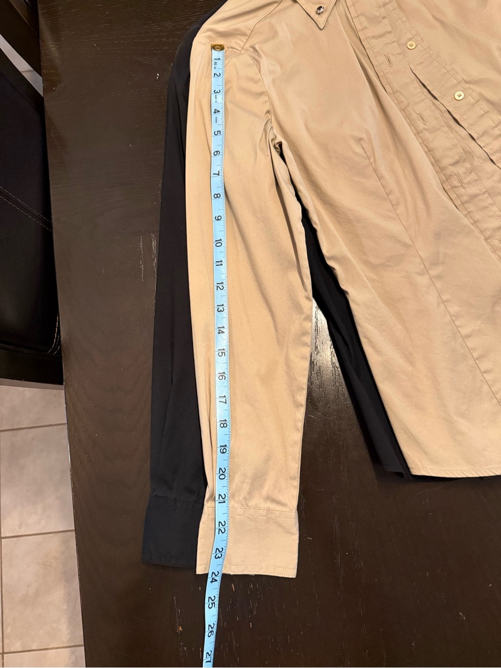 New York & Company Women’s Dress Shirts in Khaki and Black - Twin Pack - Picture 5 of 5